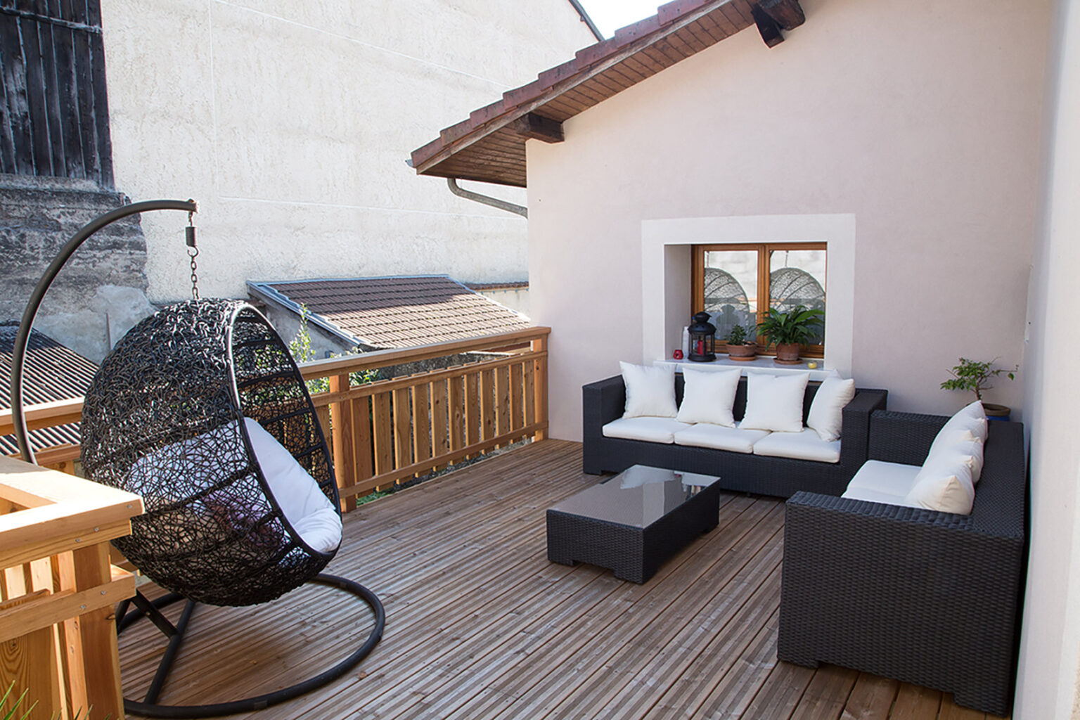 construction d'une terrasse et création d'ouvertures en facade dans le gresivaudan